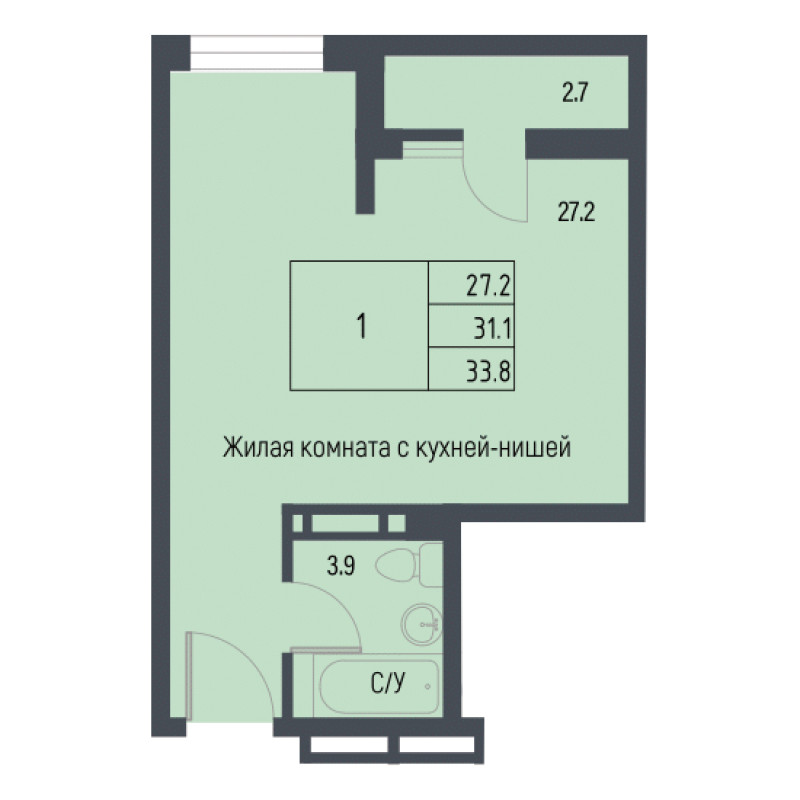 Планировка квартиры Студия